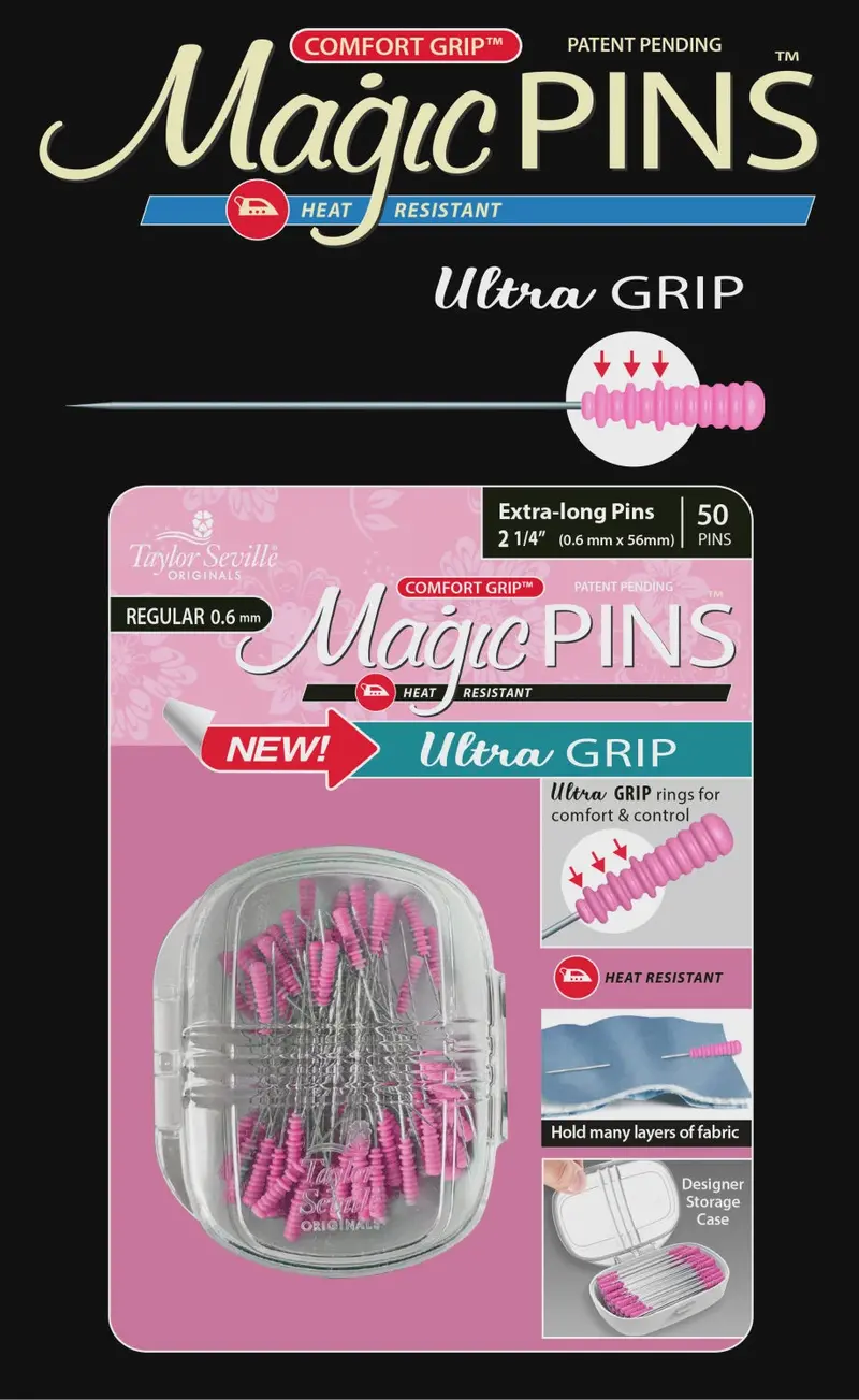 Taylor Seville Magic Extra-Long Ultra-Grip Pins – 2.25 Inches (50-Pack) 1