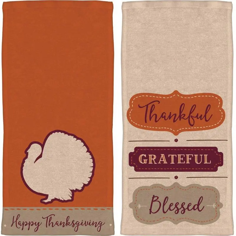 Thanksgiving-Themed Dish Towels – 2-Pack 1