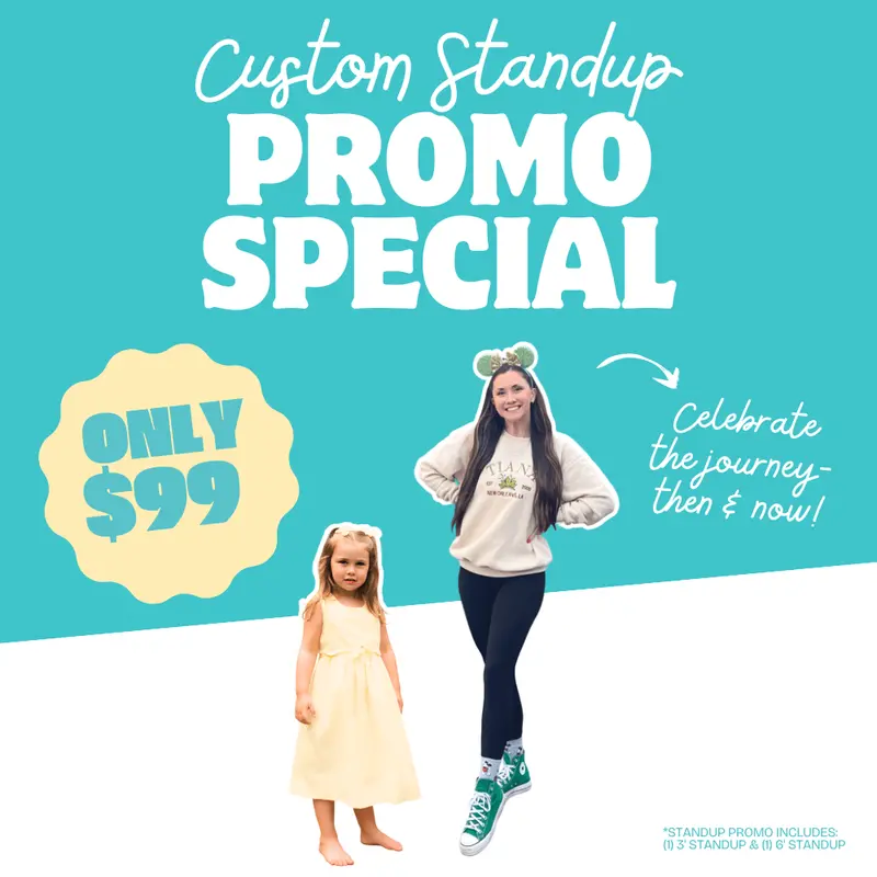 Then And Now Life Milestone Standup Cutouts – Dual-Size (6Ft & 3Ft) Photo Display 1