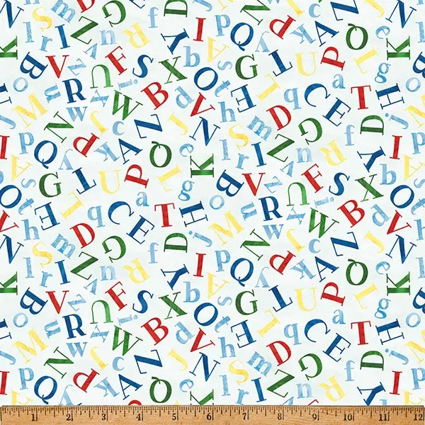 Things That Go From A To Z Rainbow Pattern Fabric – X5751 1