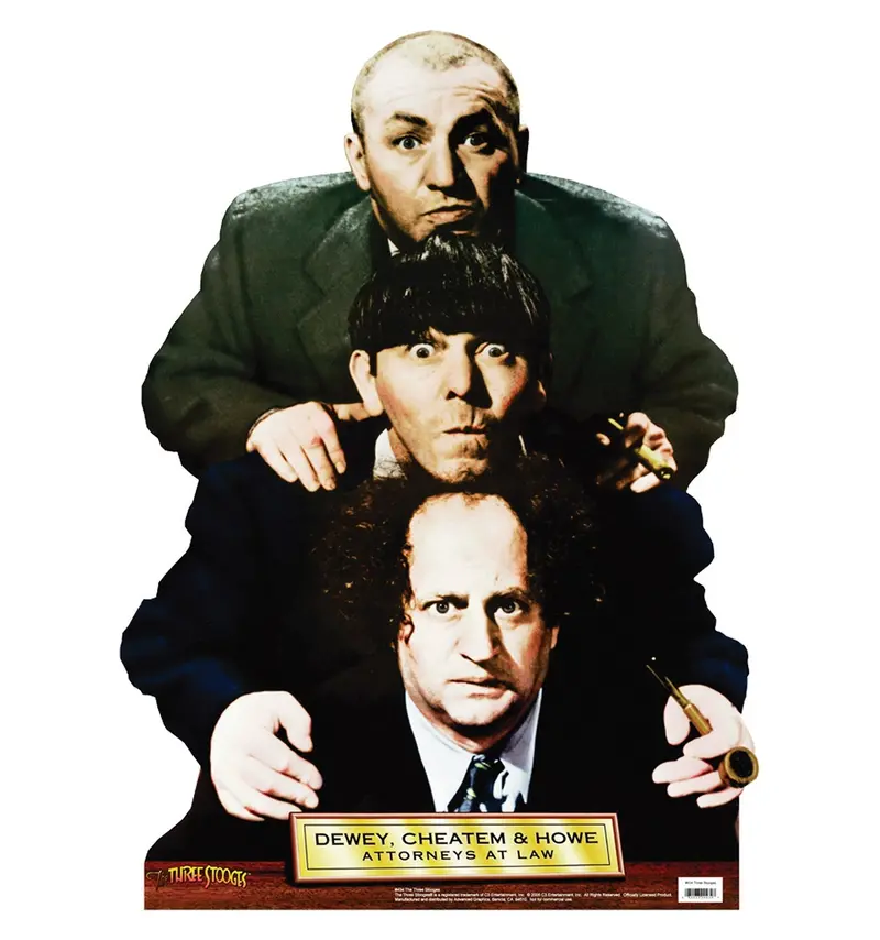 Three Stooges Dewey Cheatem And Howe Full-Size Cardboard Standup – Custom Made, Ships In 10–14 Business Days 1