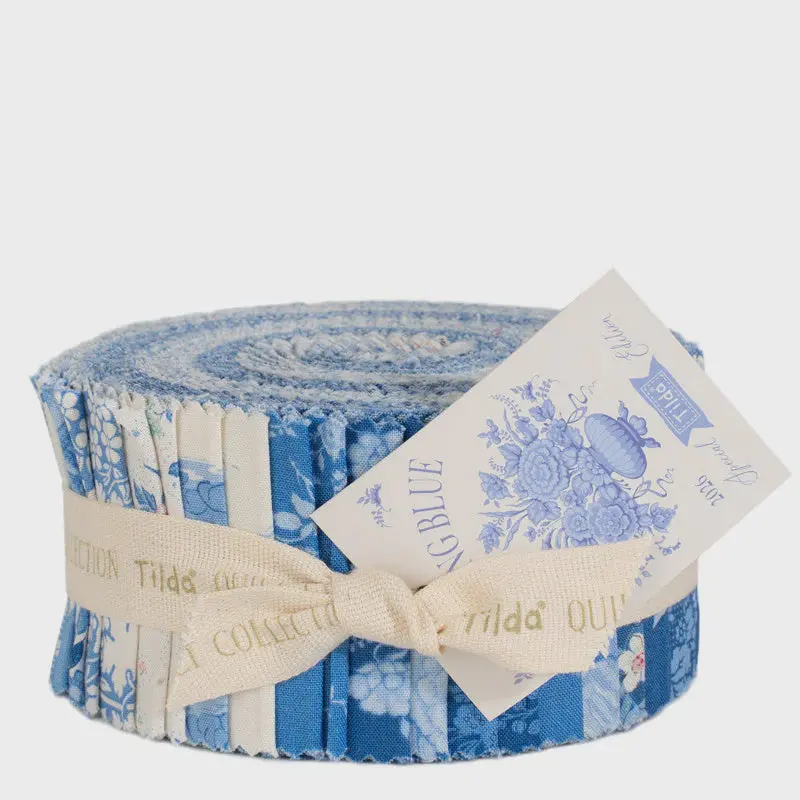 Tilda Something Blue Fabric Roll – 44/45 Inch Wide Quilting Cotton 1