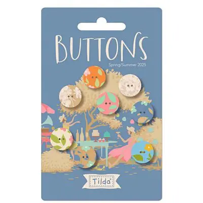 Tilda Sunday Brunch Decorative Buttons – 14Mm (0.55In), Pack Of 8 1