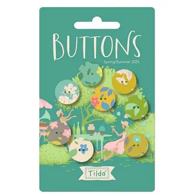 Tilda Sunday Brunch Decorative Buttons – 16Mm (0.63In), Pack Of 8 1