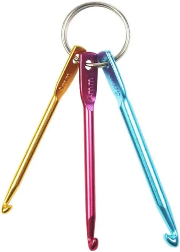 Triple-Pack Repair Hook Keychain Set For Knitters 1