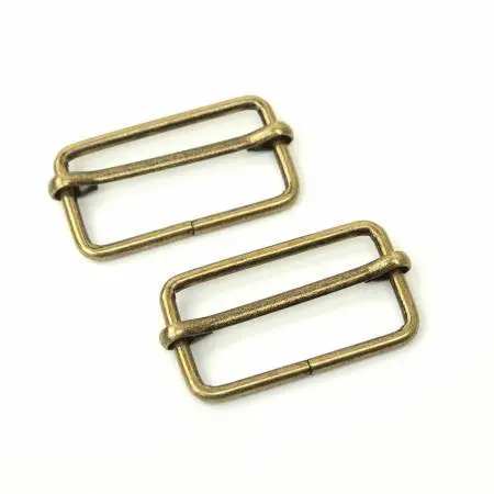 Two 1.5-Inch Antique-Finish Ladder Lock Buckles – Adjustable Straps 1