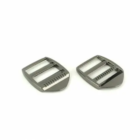 Two 1-Inch Gunmetal Ladder Lock Slider Buckles – Sallie Tomato 1