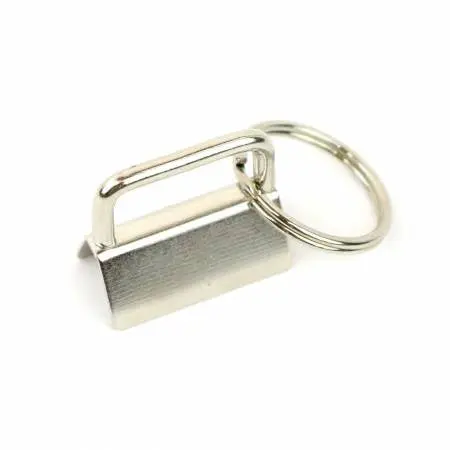 Two 1-Inch Nickel Key Fobs – D-Ring Style Attachments 1