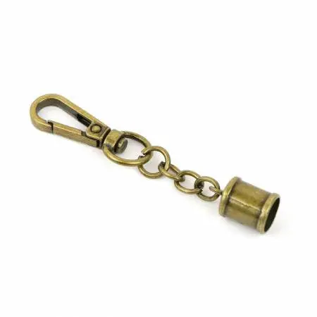 Two Antique-Finish Tassel Caps With Integrated Swivel Hooks 1