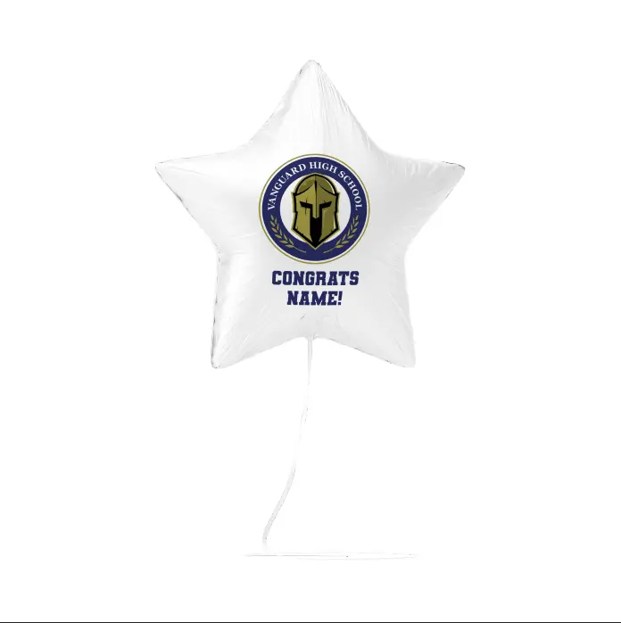 Vanguard High School Graduation Balloon – 17-Inch Custom Congrats Design 1