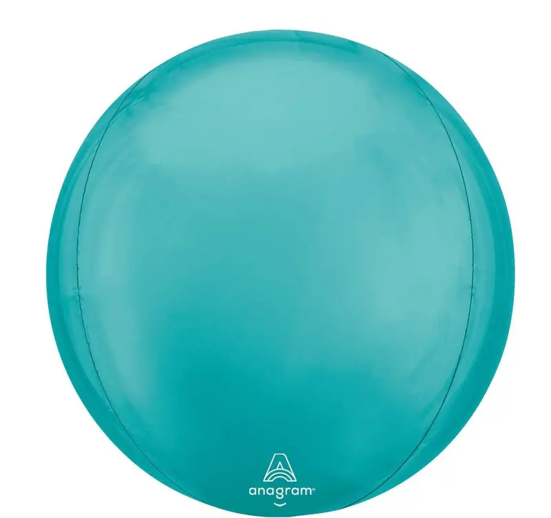 Vibrant Blue Orbz Mylar Balloon – 15-Inch Round Foil Accent 1