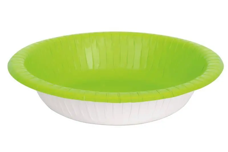 Vibrant Neon Green Disposable Paper Bowls – Set Of 20 1