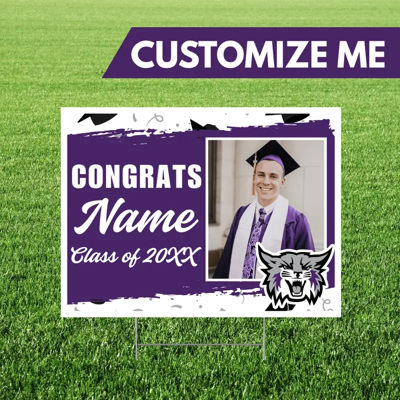 Washington State University Graduation Yard Sign – Personalized 24X18 Inch Display 1