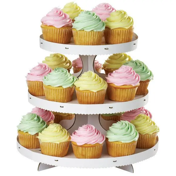 White 3-Tier Cupcake Display Stand – 12" X 10.5" Serving Tray 1