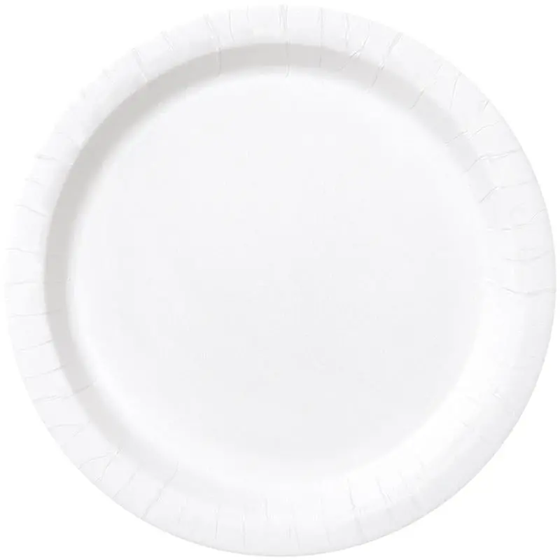 White Disposable Dinner Plates – 50-Count Standard Size 1