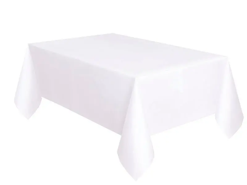 White Flannel-Backed Table Cover – Full-Size (54" X 108") 1