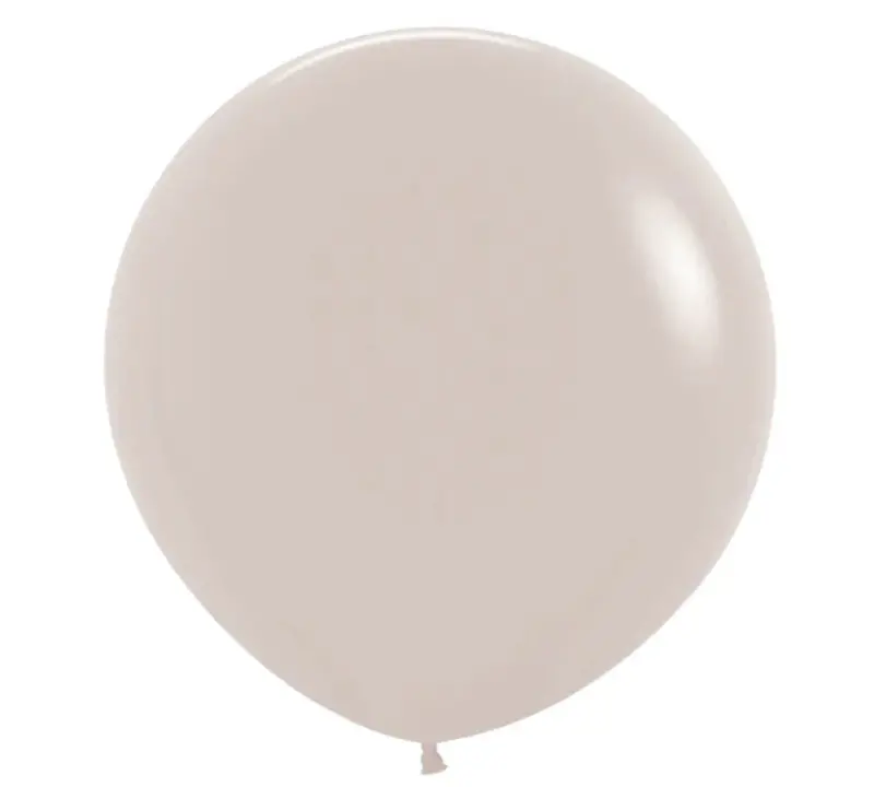 White Sand 36-Inch Latex Balloons – Neutral-Tone Sempertex Pack (2 Count) 1