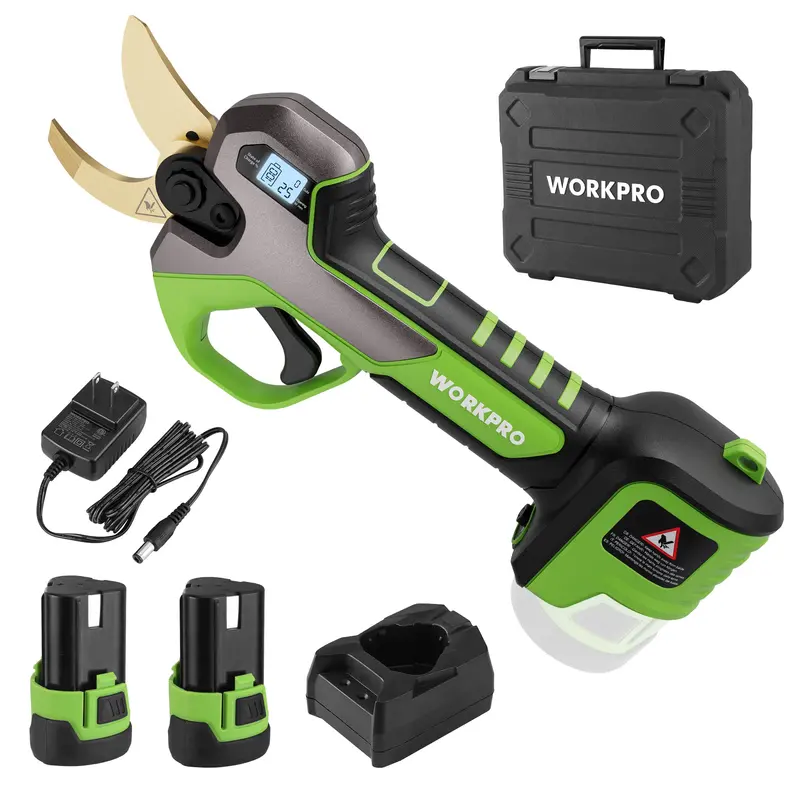 Workpro 12V Cordless Pruning Shears – Dual-Battery System With Fast Charger And 1.2" Cutting Capacity For Garden Trimming 1