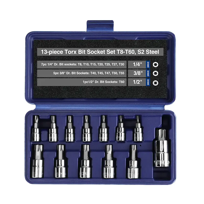 Workpro 13-Piece Torx Bit Socket Set – Manual Use Only 1