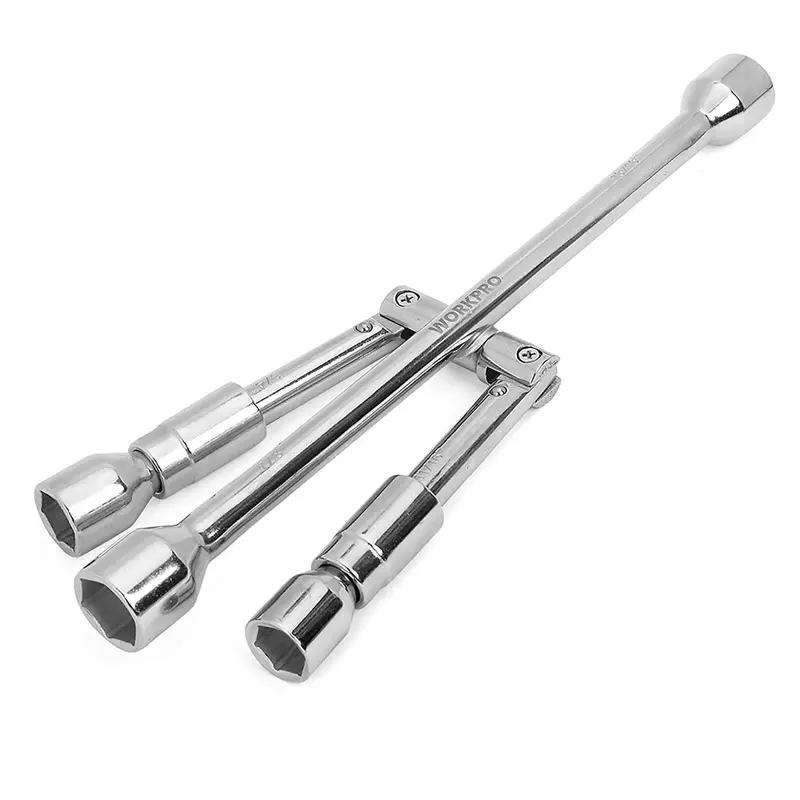 Workpro 14-Inch Universal 4-Way Folding Lug Wrench For Tire And Automotive Use 1