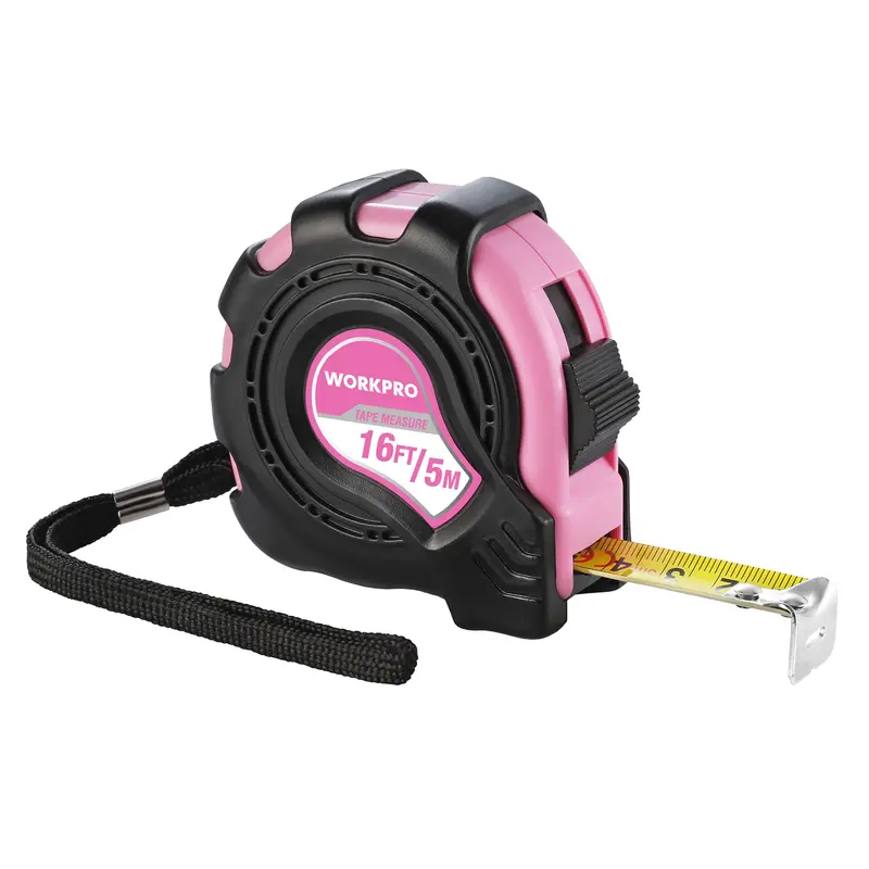 Workpro 16-Foot Retractable Tape Measure – Thumb Lock, Belt Clip, And Dual-Scale (Inch/Metric) Accuracy To 1Mm 1