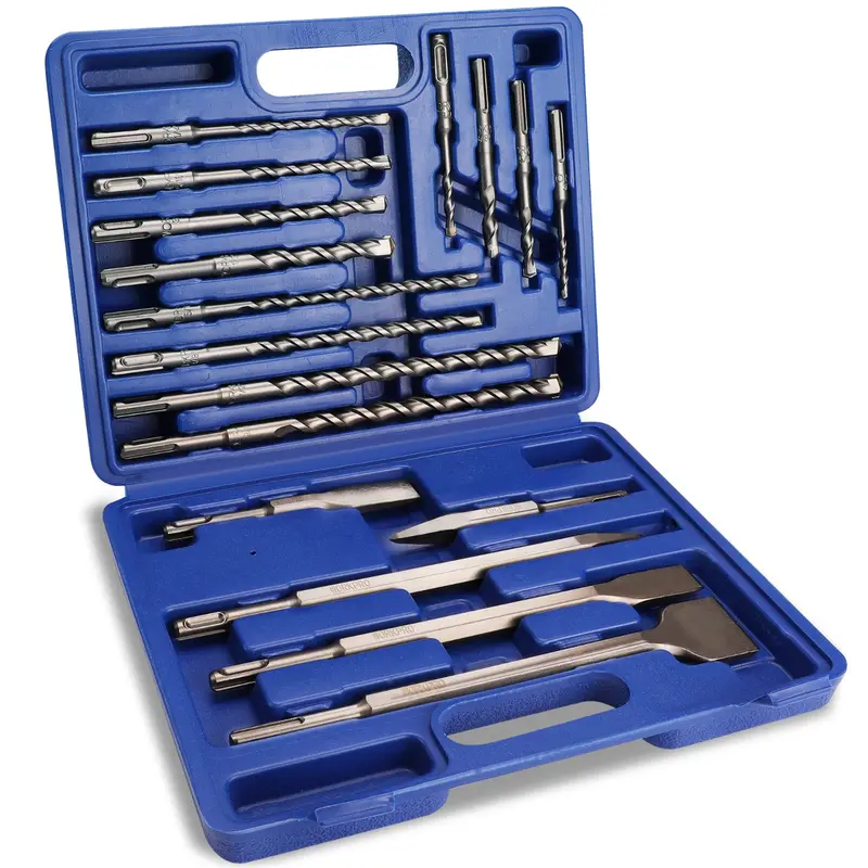 Workpro 17-Piece Sds-Plus Rotary Hammer Bit & Chisel Set 1