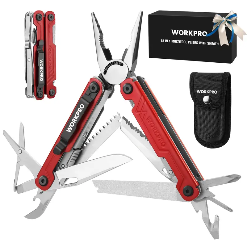 Workpro 18-In-1 Multi-Function Plier Tool – Compact All-In-One 1