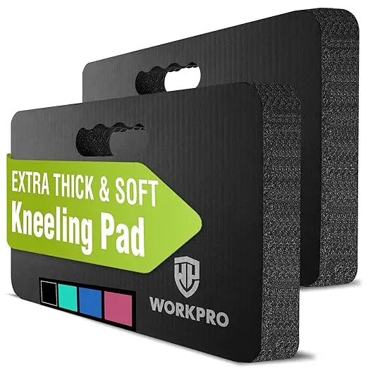Workpro 2-Pack Premium Kneeling Pads – Thick Foam Design For Gardening, Baby Care & Fitness 1
