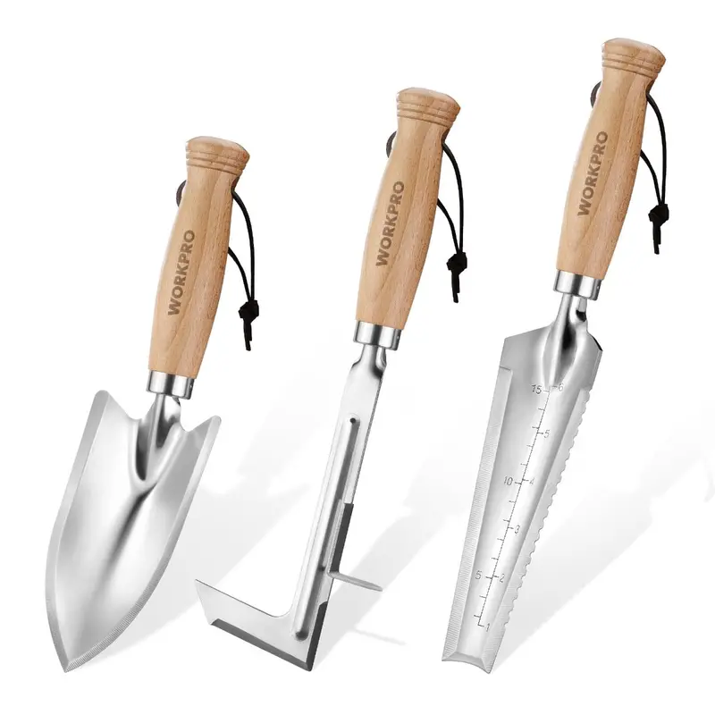 Workpro 3-Piece Weed Puller & Garden Tool Set – Crack Remover, Hand Trowel, And Root Extractor 1