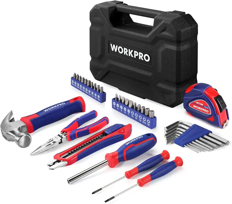 Workpro 35-Piece Starter Tool Kit With Durable Toolbox – Screwdrivers, Pliers, Tape Measure & Hex Keys For Home Repairs And Diy Projects 1