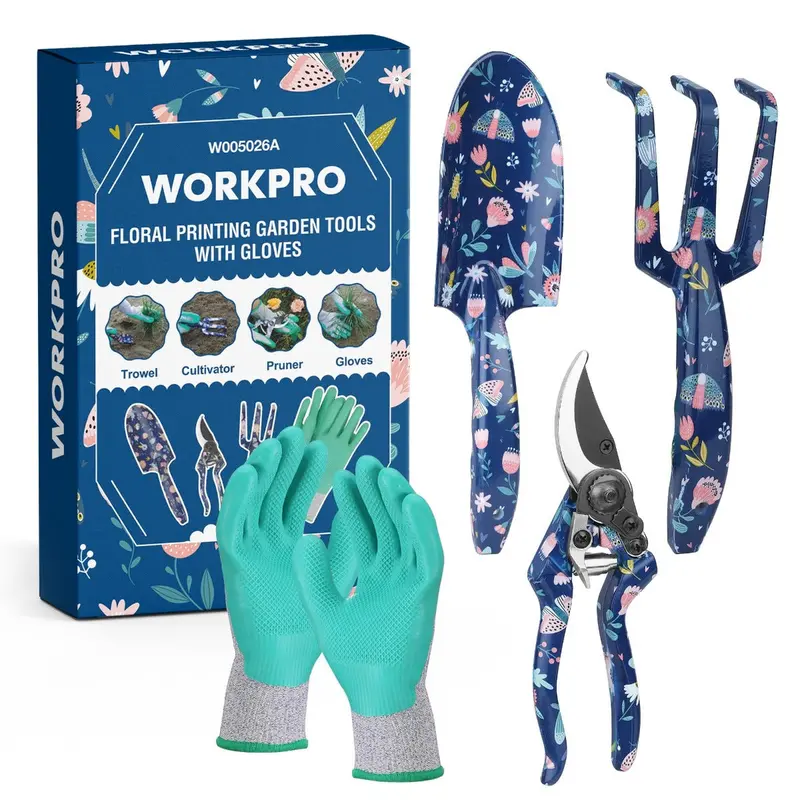 Workpro 4-Piece Heavy-Duty Aluminum Garden Tool Set – Lightweight, Rust-Resistant Hand Tools 1