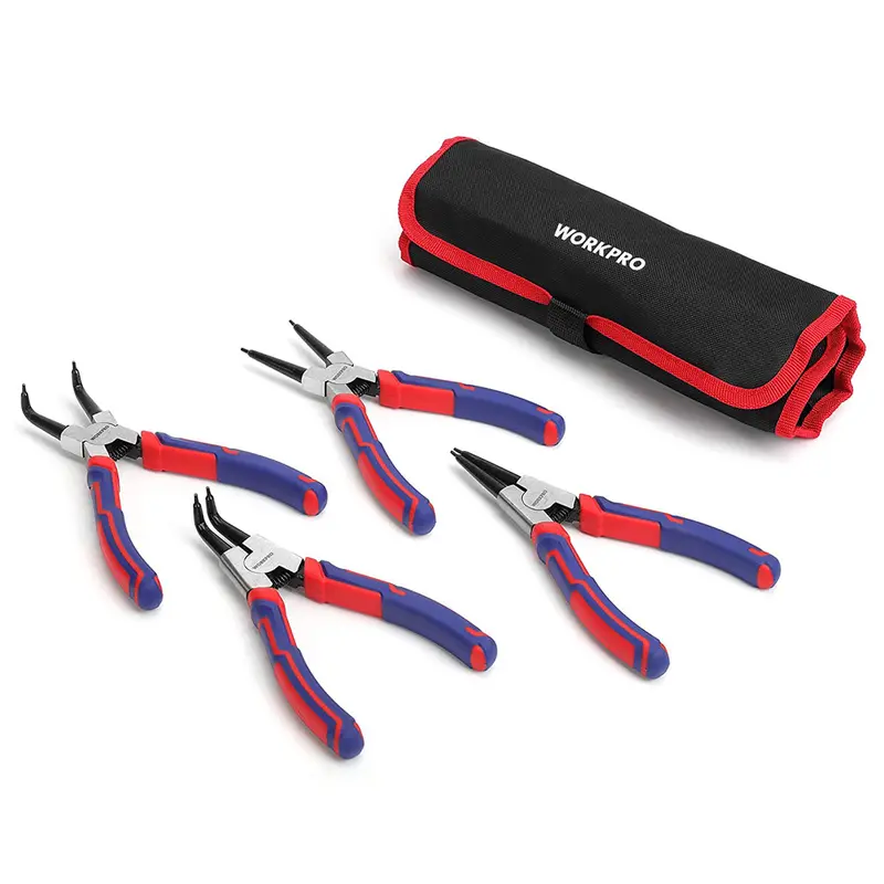 Workpro 4-Piece Snap Ring Pliers Set With Compact Storage Pouch 1