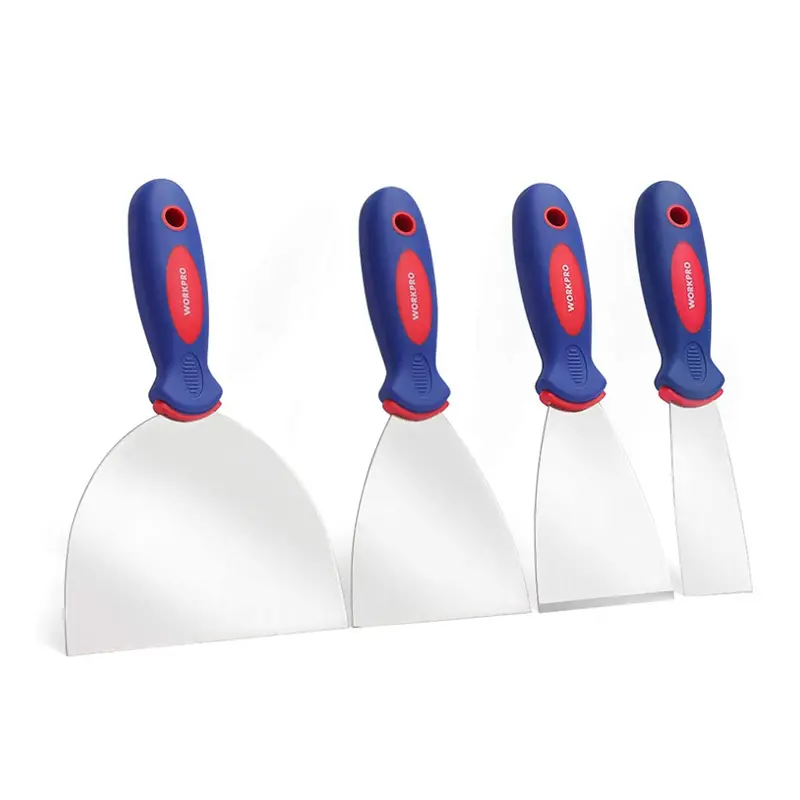 Workpro 4-Piece Stainless Steel Putty Knife Set For Smooth Surface Application 1