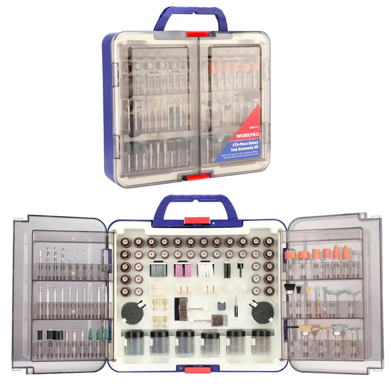 Workpro 476-Piece Rotary Tool Accessory Kit – Universal Attachments For Dremel-Compatible Tools 1