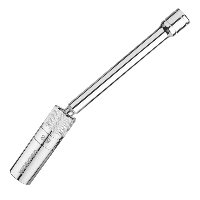 Workpro 5/8" Magnetic Swivel Spark Plug Socket — 3/8" Drive, 8" Extended Reach, Thin-Wall Construction 1