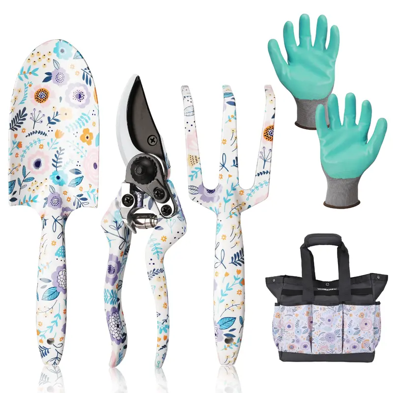 Workpro 5-Piece Heavy-Duty Aluminum Gardening Tool Set 1
