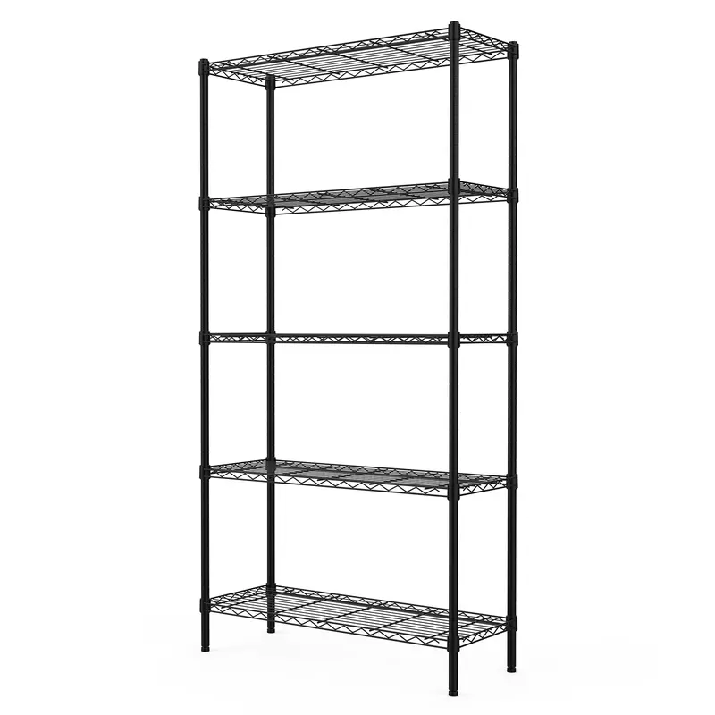 Workpro 5-Tier Wire Mesh Metal Shelving Rack – Lightweight, Ventilated, And Easy To Assemble 1