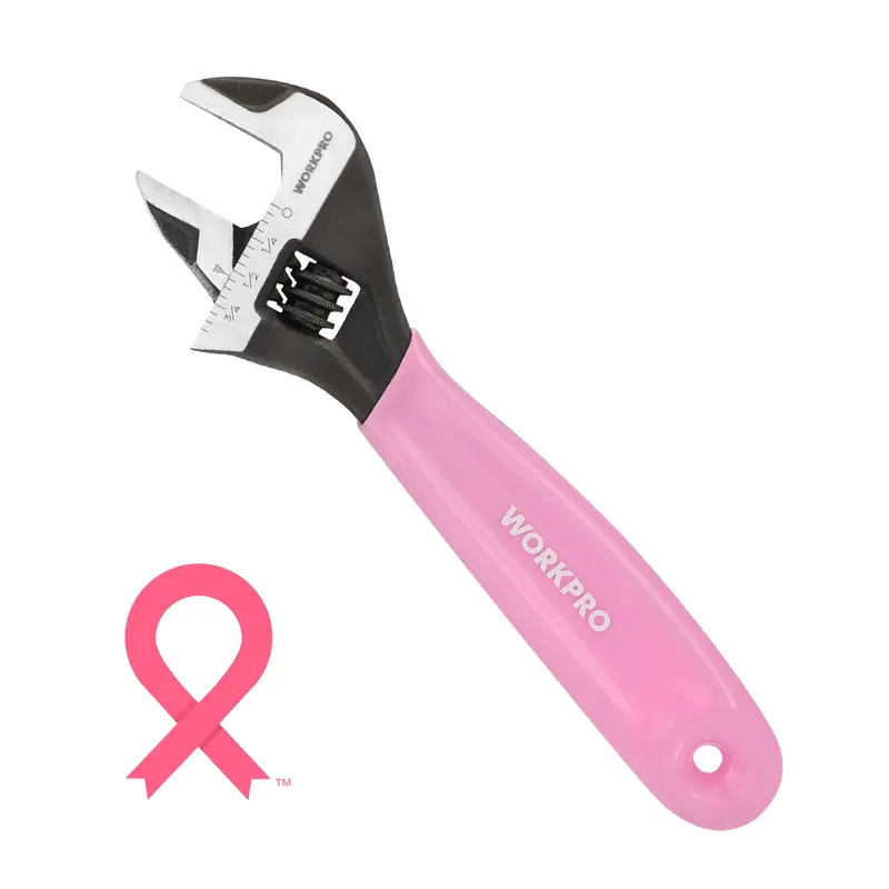 Workpro 6-Inch Adjustable Wrench — Cr-V Steel, Wide Jaw, Dual-Scale Measurement 1