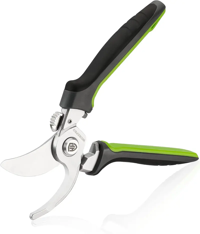 Workpro 8.5-Inch Bypass Pruning Shears – Cr-V Forged Blades, Ergonomic Grip For Roses, Herbs & Bonsai 1