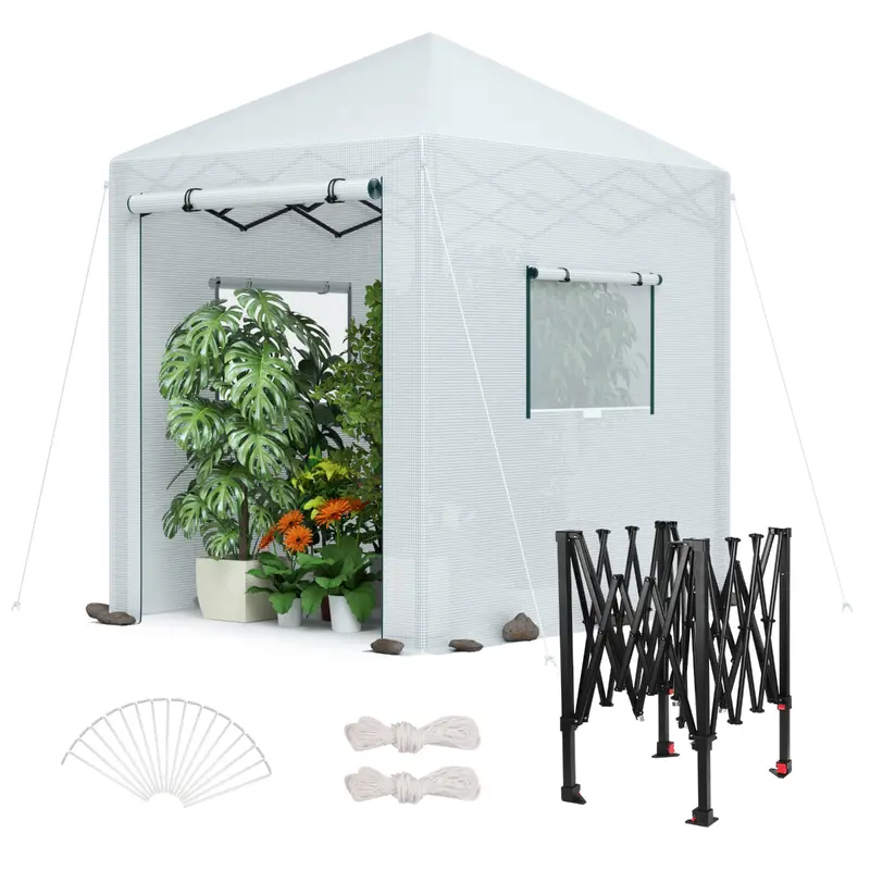 Workpro 8′ × 6′ Freestanding Walk-In Portable Greenhouse 1