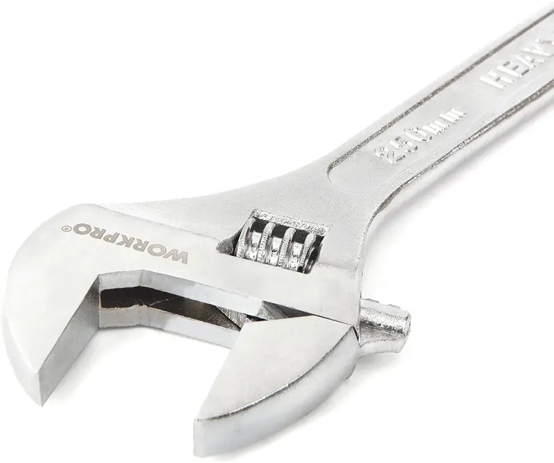 Workpro Forged & Heat-Treated Adjustable Wrench Set – 4-Piece Chrome-Plated 2
