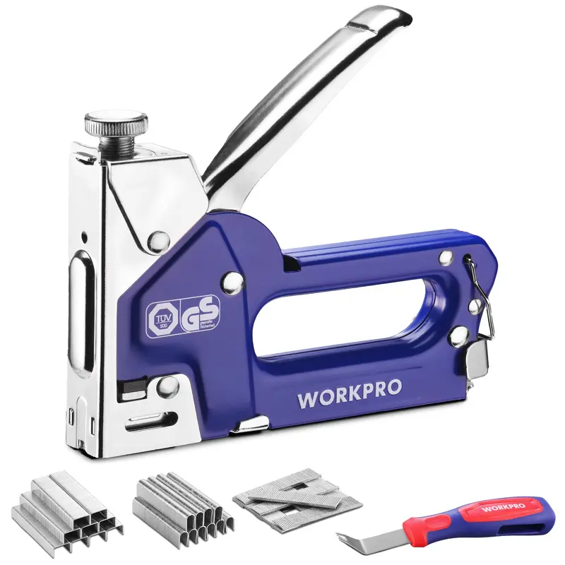 Workpro Heavy-Duty 3-In-1 Staple Gun Kit – Includes 1500 Staples, Remover Tool & Carrying Case 1