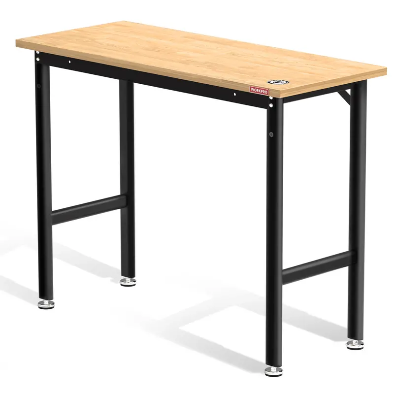 Workpro Heavy-Duty 48" X 20" Adjustable Workbench With Stabilizing Leveling Feet – 1200 Lb Weight Capacity 1