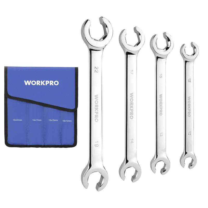 Workpro Metric Flare Nut Wrench Set – 4-Piece Precision Fitting Kit 1