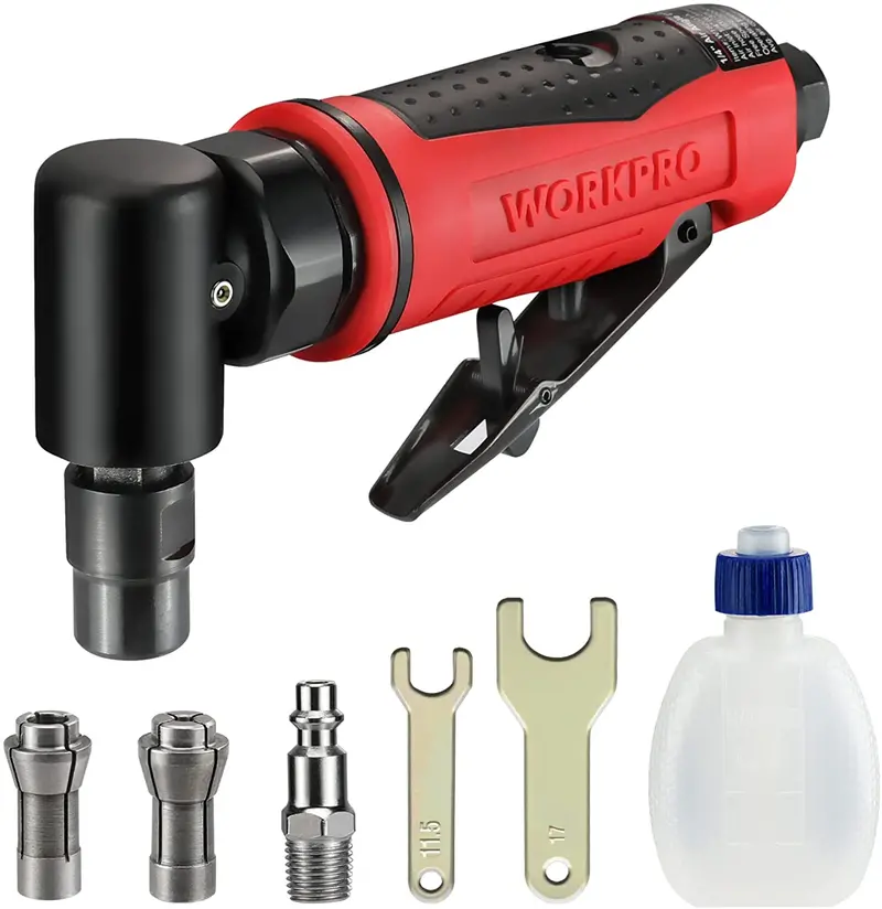 Workpro Pneumatic Right-Angle Air Die Grinder (1/4" Collet) 1