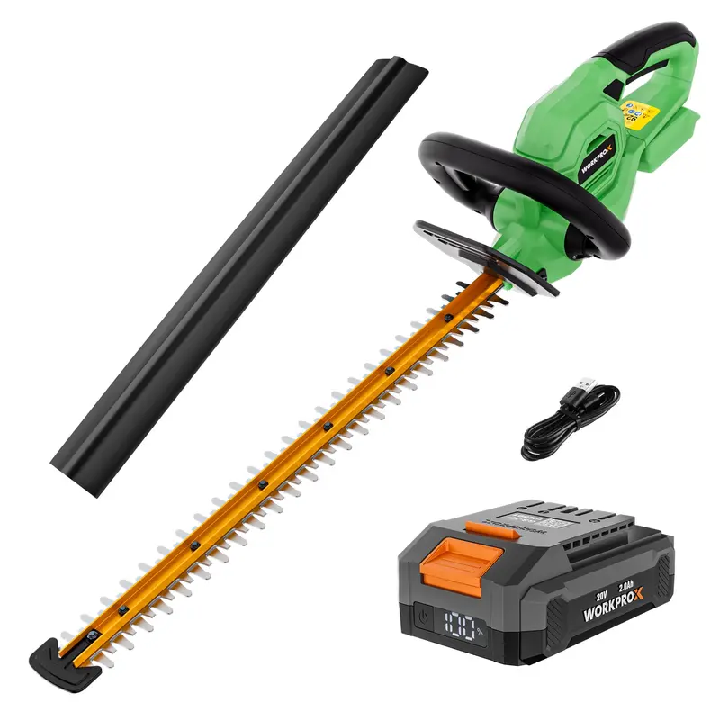 Workprox 20V Cordless Hedge Trimmer – 22-Inch Dual-Action Blade, 3/4-Inch Cutting Capacity 1