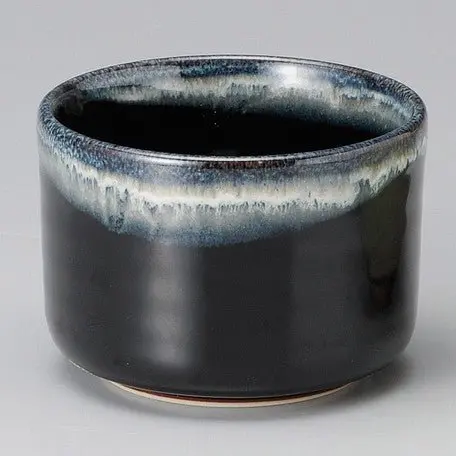 Yamaki Ikai Black Minoyaki Tenmoku Matcha Bowl – Authentic Hand-Thrown Ceramic 1