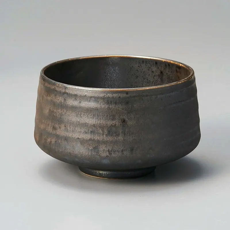 Yamaki Ikai Bronze-Finished Matcha Bowl For Traditional Tea Ceremony 1