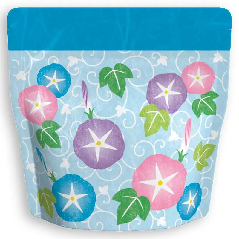 Yoshimura Pack 1369 Reusable Washi Paper Gift Bag – Morning Glory Flowers 1