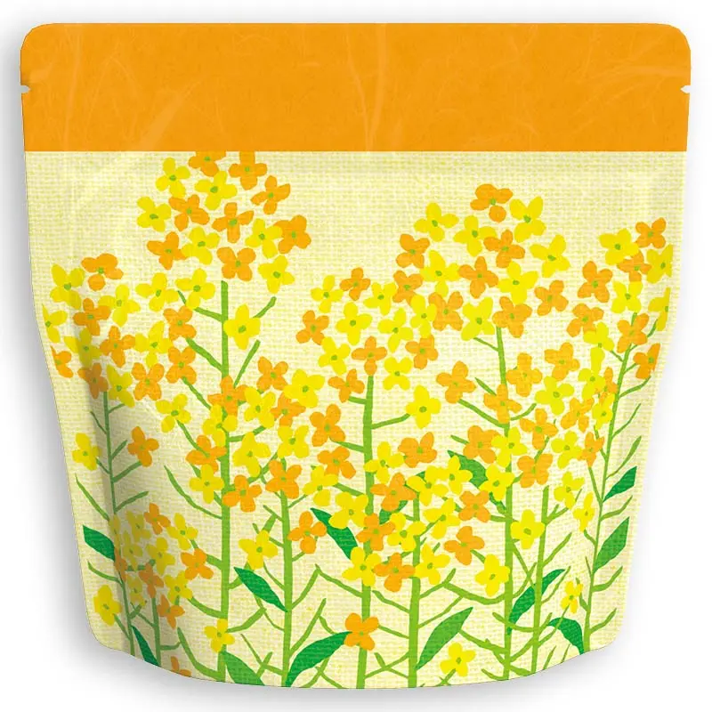 Yoshimura Resealable Washi Paper Bag – Field Mustard Flower Motif 1